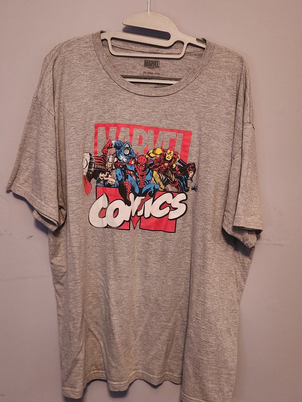 Marvel Gray Logo Crewneck Tee